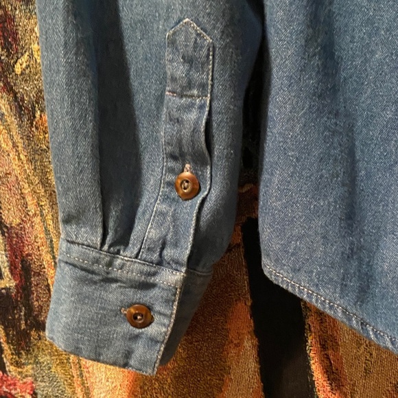 Sigrid Olsen 100% Cotton Blue Embroidered Shirt - Picture 6 of 7